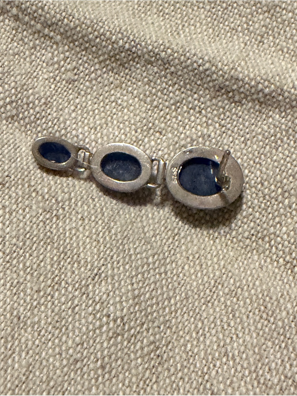 Sterling Silver blue Lapis Earrings - Picture 4 of 5